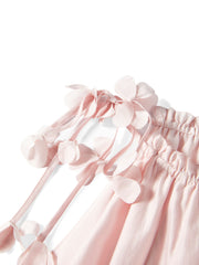 Women's French-style pink halter dress