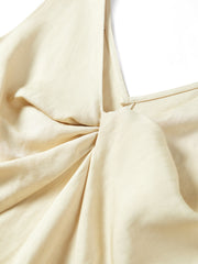 Women's Commuter Style Linen V-neck Sleeveless Dress