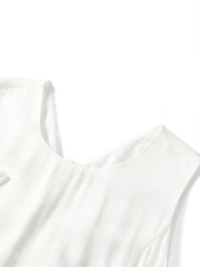 Women's 3D Flower White Vest Dress