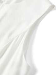 Women's 3D Flower White Vest Dress