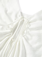 Women's 3D Flower White Vest Dress
