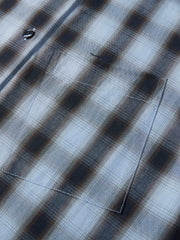 Women's Commuter Tencel Plaid Detachable-Tie Shirt