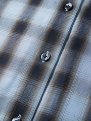 Women's Commuter Tencel Plaid Detachable-Tie Shirt