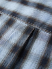 Women's Commuter Tencel Plaid Detachable-Tie Shirt