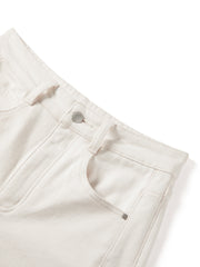 Women's Commuter Yak Down Warm White Wide-Leg Jeans
