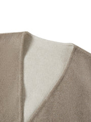Women's Casual Wool-Silk Double-Face Reversible Coat