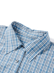 Women's Commuter Plaid Shirt & Knit Vest Two-Piece Set