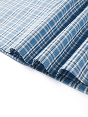 Women's Commuter Plaid Shirt & Knit Vest Two-Piece Set