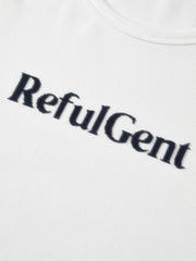 Women's Slim Fit T-Shirt with Flocked Letter Print
