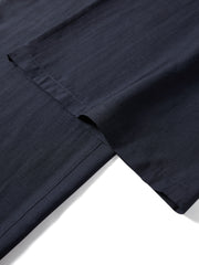 Women's Casual Navy Wide-Leg Straight Pants