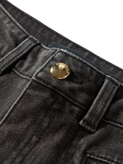 Women's Washed Wide-Leg Slightly Flared Pants