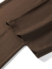 Women's Wide-Leg Curved Pants with Belt
