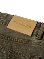 Women's Cotton Sparkle Straight-Leg Jeans