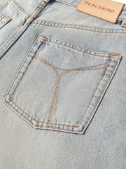 Women's Vintage Distressed Oversized Curved-Leg Pants