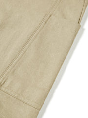 Women's Utility-Style Detachable Plaid Chestnut Curved-Leg Pants