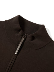 Women's Casual Solid Double-Zip Corset-Seam Cardigan
