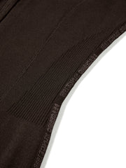 Women's Casual Solid Double-Zip Corset-Seam Cardigan