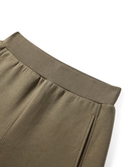 Women's Oversized Elastic-Waist Curved-Leg Pants