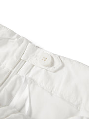 Women's White Pleated A-Line Skirt