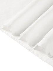Women's White Pleated A-Line Skirt