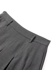 Women's Cropped Pleated Plaid Trousers