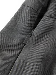 Women's Cropped Pleated Plaid Trousers