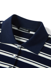 Women's Striped Polo Knit Dress