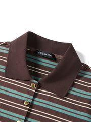 Women's Striped Polo Knit Dress