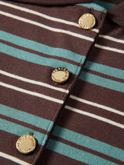 Women's Striped Polo Knit Dress
