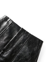 Women's PU A-Line Mini Skirt