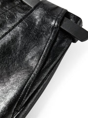 Women's PU A-Line Mini Skirt