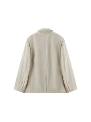 Women's Casual Linen Detachable-Lining Blazer