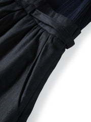 Women's Linen-Blend Paneled Sleeveless Dress