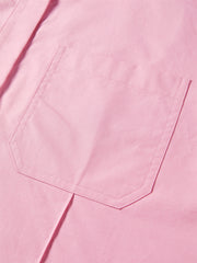 Women's Cropped Oversized Shirt with Drawstring Hem