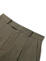 Women's Pleated Knee-Length Trousers