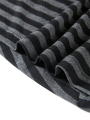 Women's Striped Straight-Neck Long-Sleeve T-Shirt