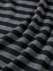 Women's Striped Straight-Neck Long-Sleeve T-Shirt