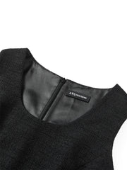 Women's Sleeveless Fitted Tweed Dress