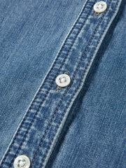 Women's Loose-Fit Washed Denim Shirt