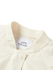 Women's Oversized Embroidered Bubble Baseball Jacket