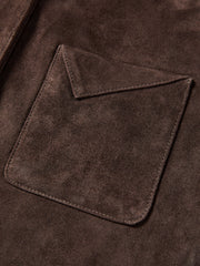 Women's Casual Suede-Finish Waist-Cinching Leather Jacket