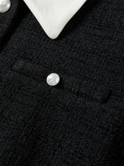 Women's Cropped Contrast Tweed Jacket