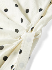 Women's Resort Waist-Cinching Polka Dot Dress