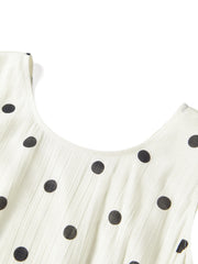 Women's Resort Waist-Cinching Polka Dot Dress