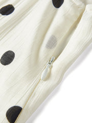 Women's Resort Waist-Cinching Polka Dot Dress