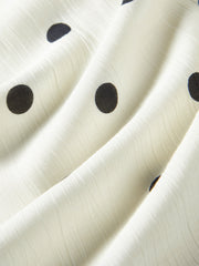 Women's Resort Waist-Cinching Polka Dot Dress