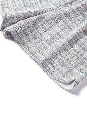 Women's Tweed-Texture T-Shirt with Side Slit