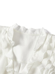 Women Elegant Ruffle Sleeveless Blouse