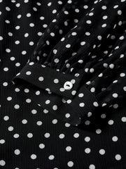 Women's Chiffon Blouse with Tie-Neck Detail