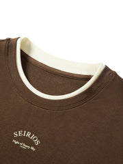 Women's Slim-Fit Letter Graphic T-Shirt with Contrast Trim